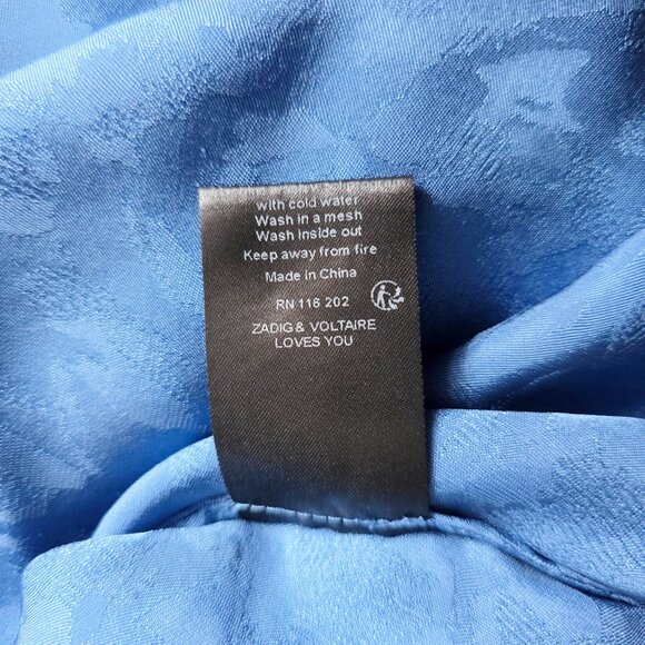 Zadig & Voltaire Mini Blue Long Sleeve Dress - Picture 14 of 15